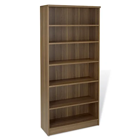 Six Shelf Open Bookcase